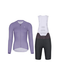 RIVANELLE Kolesarski dolgi dres in hlače - ELEVATE - antracit/vijolična